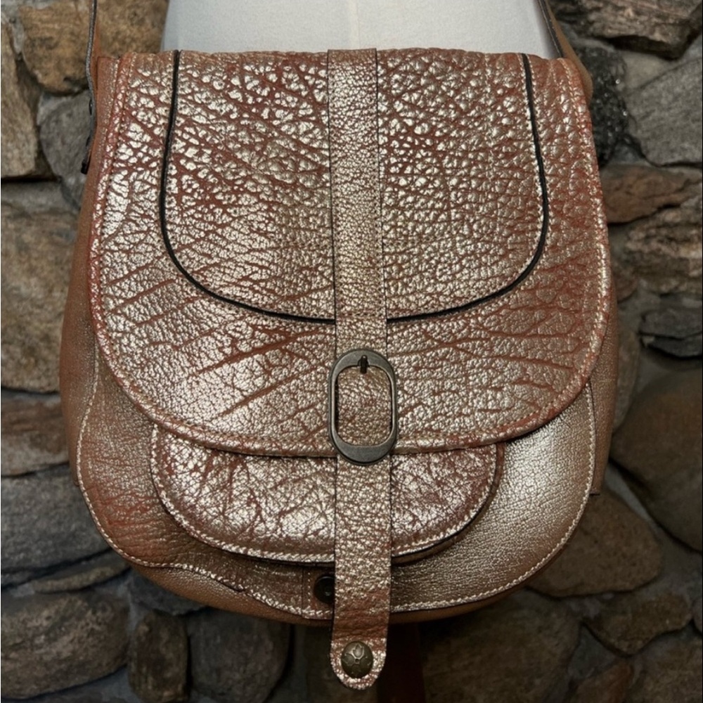 Patricia Nash Metallic Brown Crossbody Bag